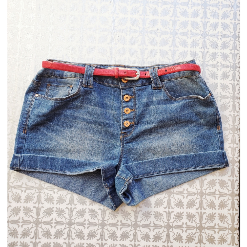 Lei high-rise denim shorts